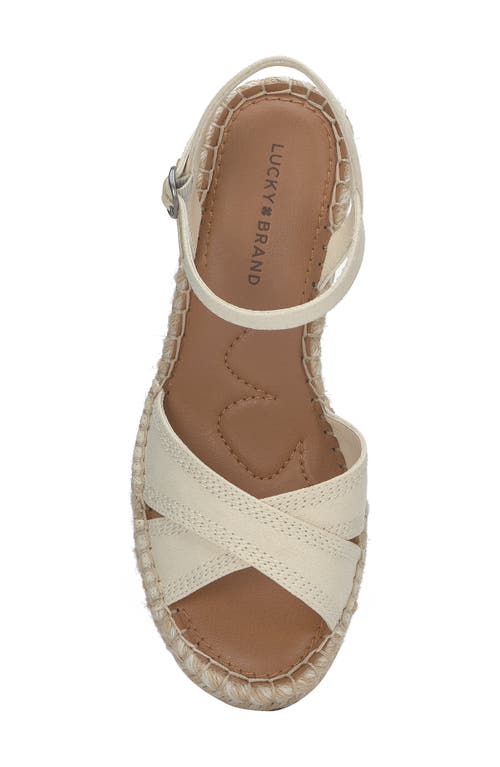 Lucky Brand Candyr Platform Wedge Sandal In Vanilla