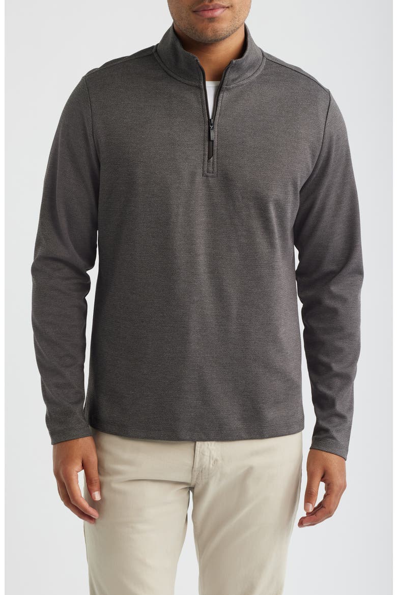 Rupert Quarter Zip Pullover, Main, color, ESPRESSO
