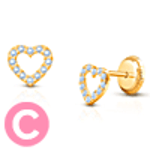 Tiny Blessings 14k Gold Love Of Mine Studs Screw Back Earrings In Gold