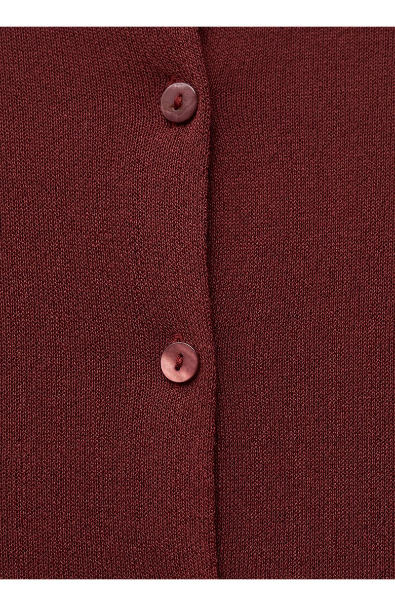 MANGO Semisheer Cardigan, Alternate, color, Burgundy