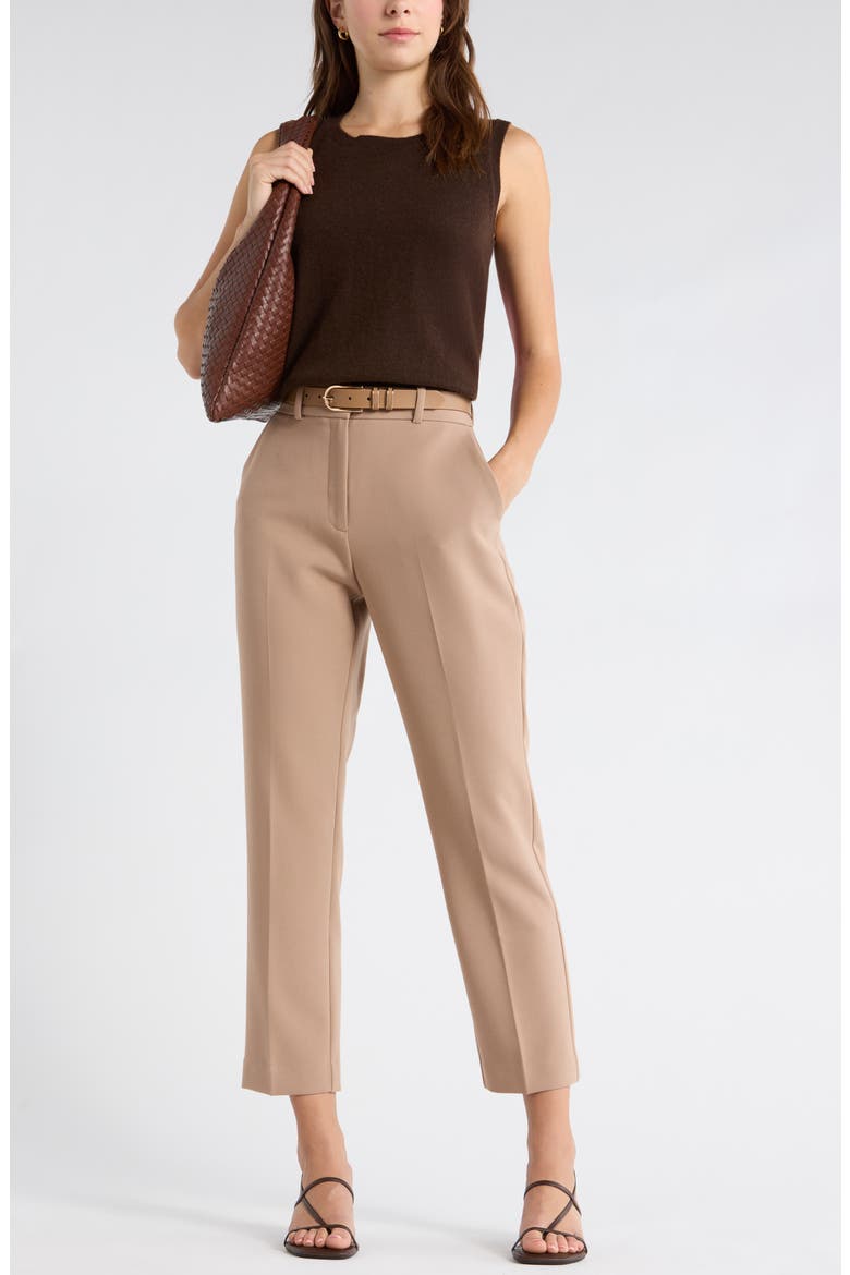 Slim Fit Ankle Pants, Main, color, TAN GINGERSNAP