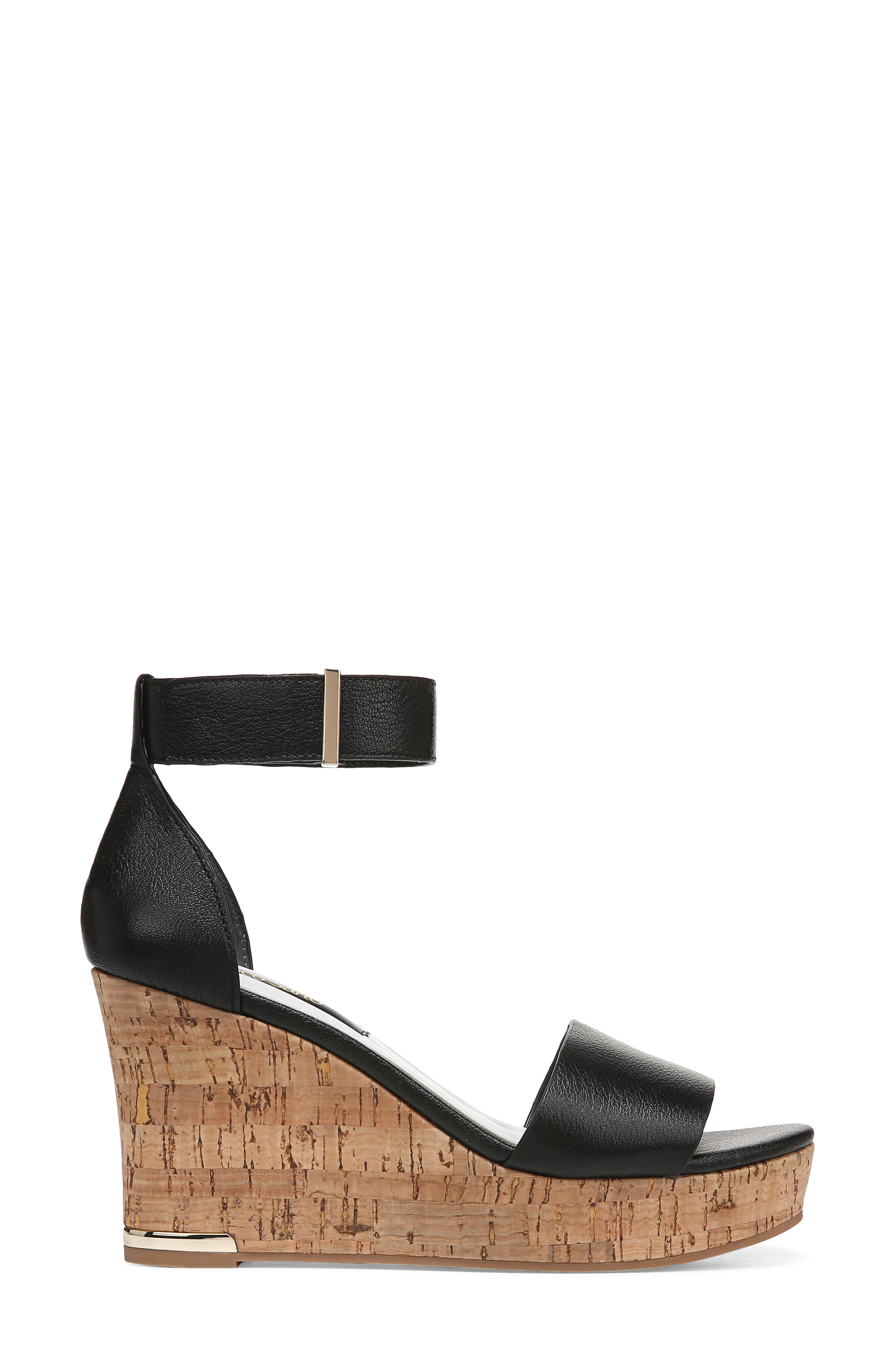 Franco Sarto Clemens Ankle Strap Wedge Sandal, Alternate, color, 