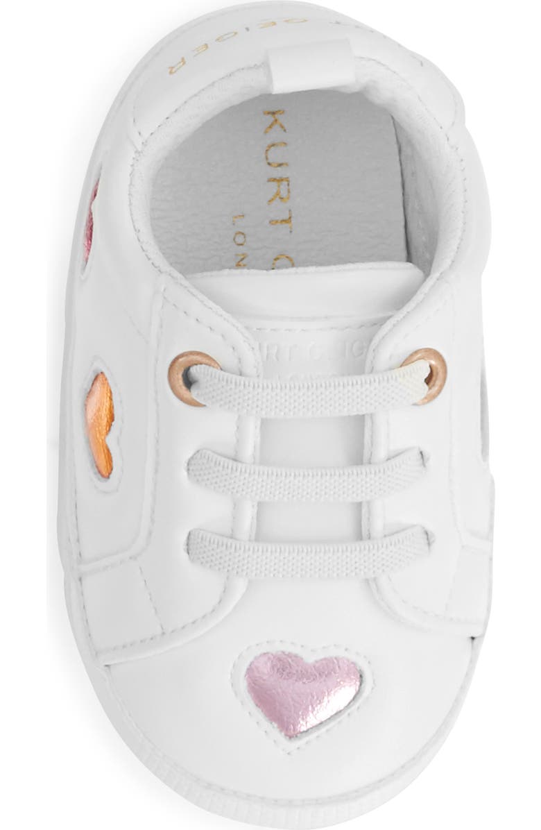 Kurt Geiger London Lane Love Metallic Heart Sneaker, Alternate, color, White