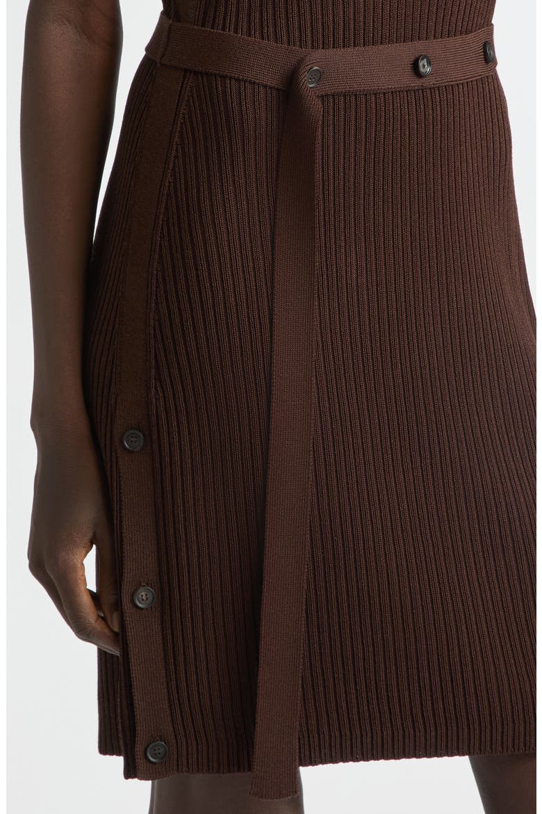 Rib Polo Dress, Alternate, color, EXPRESSO
