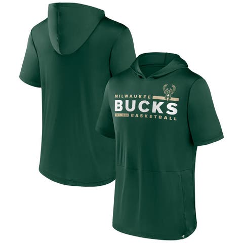 Men's Fanatics Branded Hunter Green Milwaukee Bucks Possession Hoodie T-Shirt