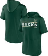 FANATICS Men's Fanatics Branded Hunter Green Milwaukee Bucks Possession Hoodie T-Shirt