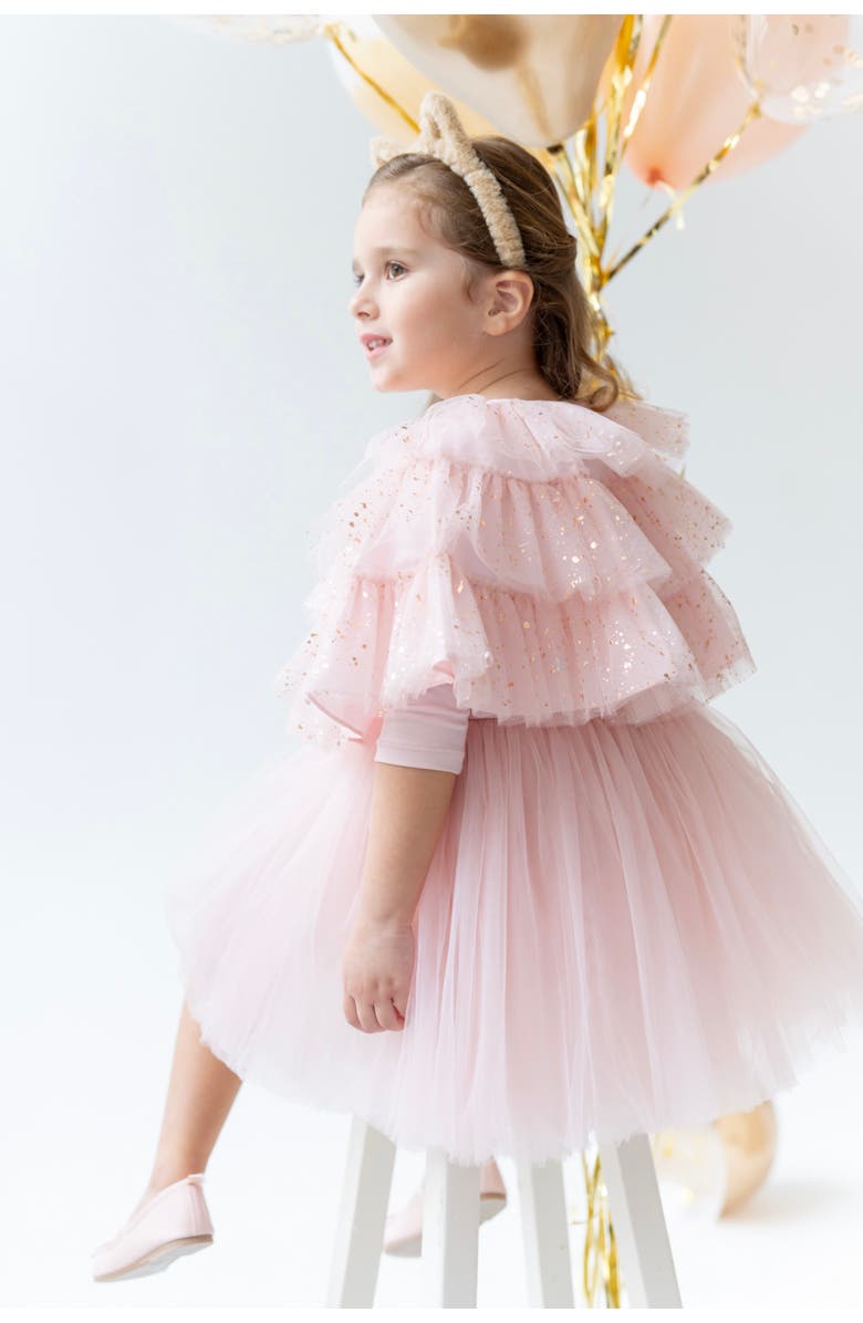Mini Celebrities Pixie Tulle Dress Set, Alternate, color, Pink Sparkle