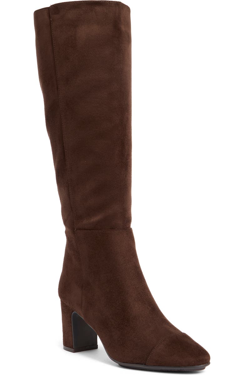 Anne Klein Serafina Cap Toe Tall Boot, Main, color, Brown