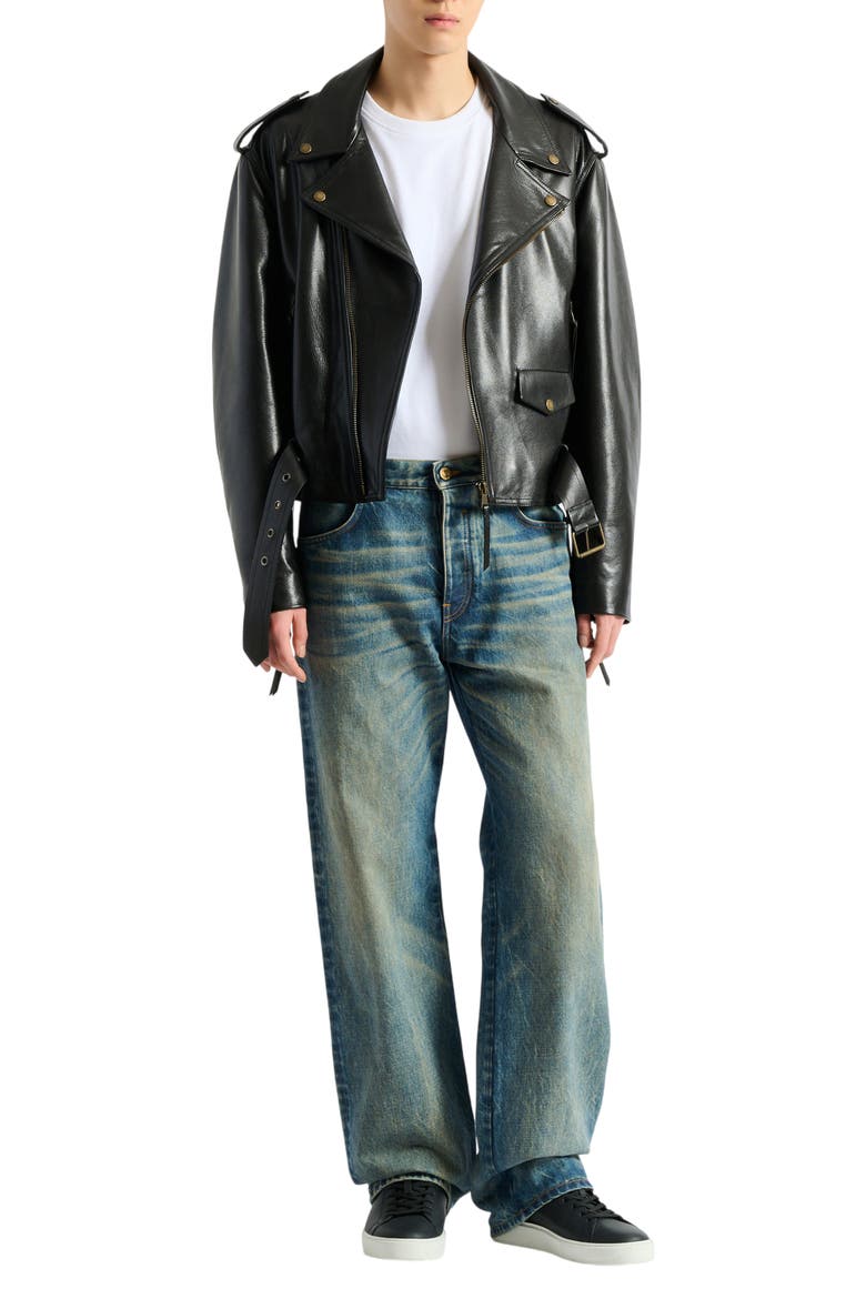 Loose-fit jeans in Vintage blue denim, Alternate, color, blue