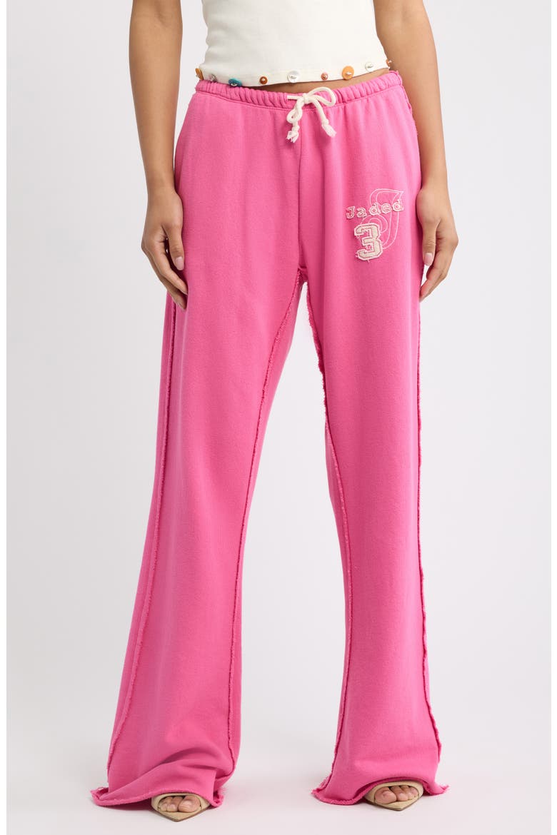 Cleo Cotton Fleece Drawstring Pants, Main, color, PINK