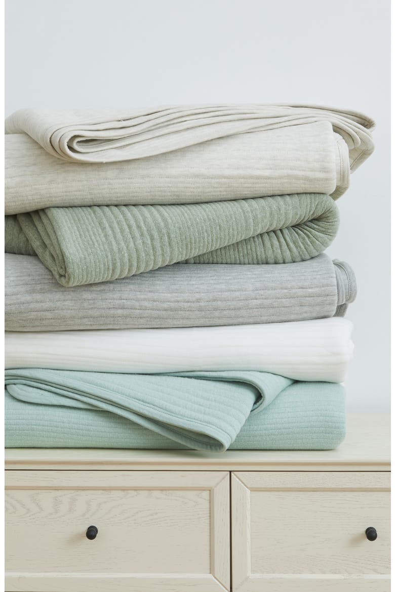Channel Stitch Jersey Quilt Set, Alternate, color, HEATHERED LIGHT GREY