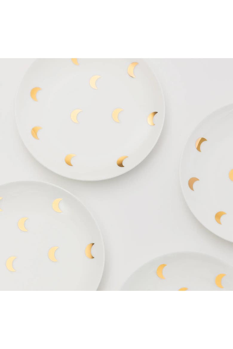 Charmed Moon Salad Plate Set, Alternate, color, White