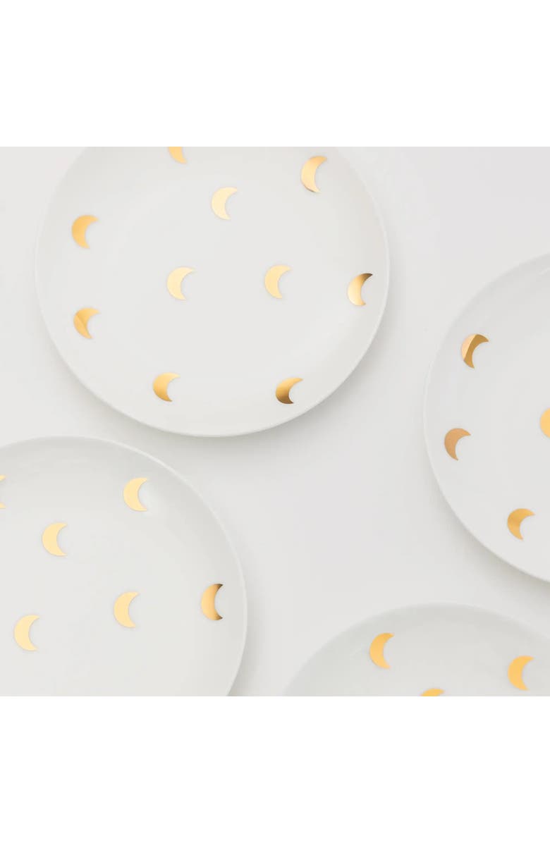 House of Revelry Charmed Moon Salad Plate Set, Alternate, color, White