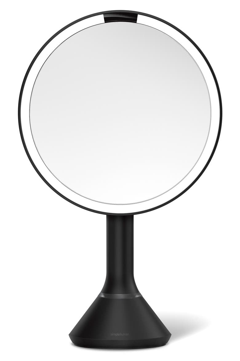 8-Inch Sensor Rechargeable Tabletop Mirror $200 Value, Main, color, MATTE BLACK