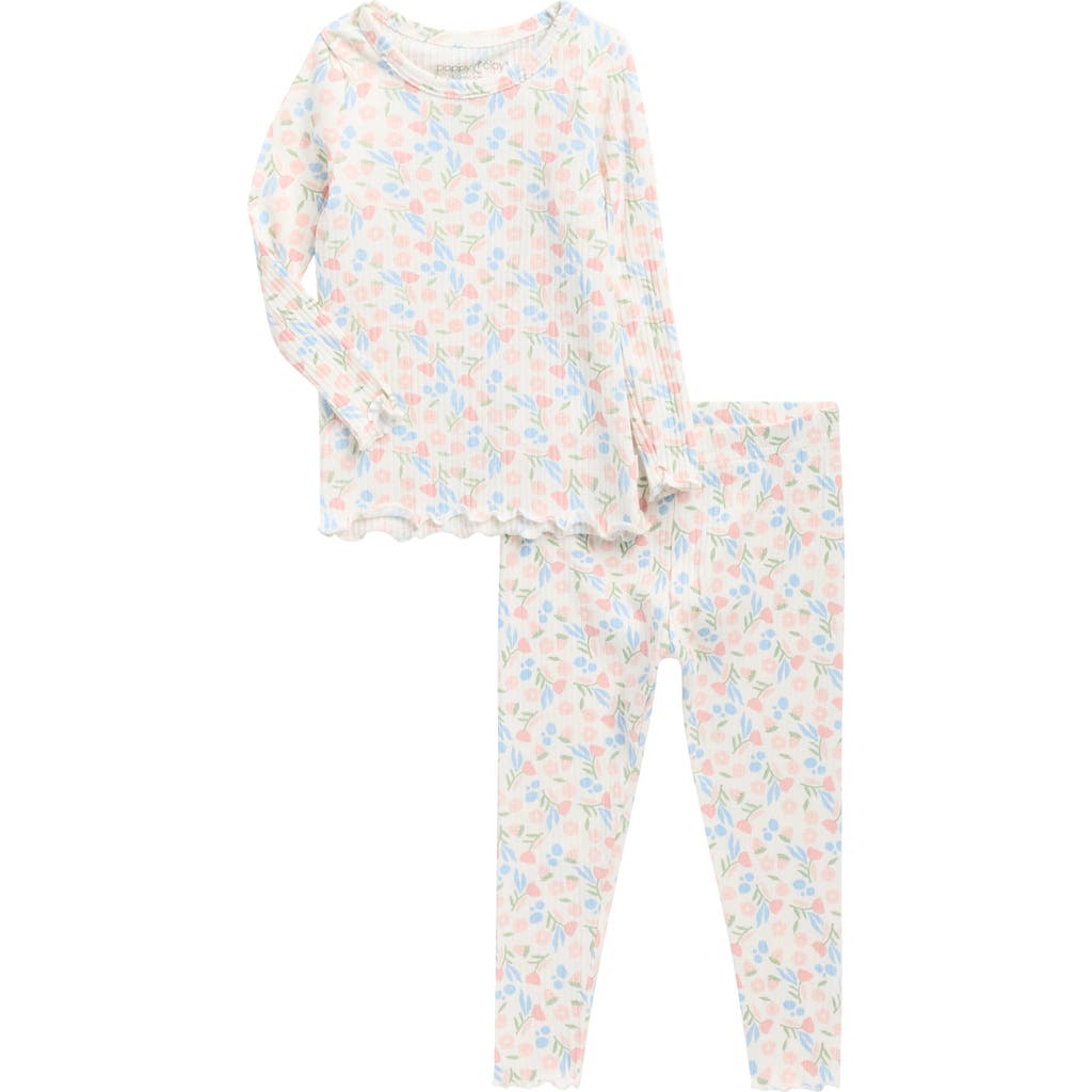 Poppy & Clay Harmony Two-piece Pajamas In Neutral