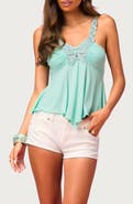 EDIKTED x Barbie™ Butterfly Handkerchief Tank