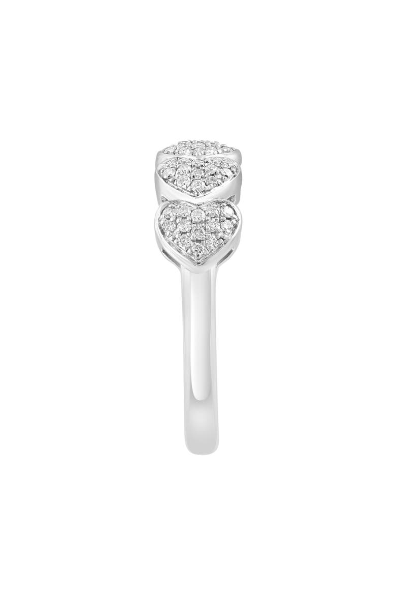 Sterling Silver Pavé Diamond Heart Ring - 0.25ct., Alternate, color, SILVER