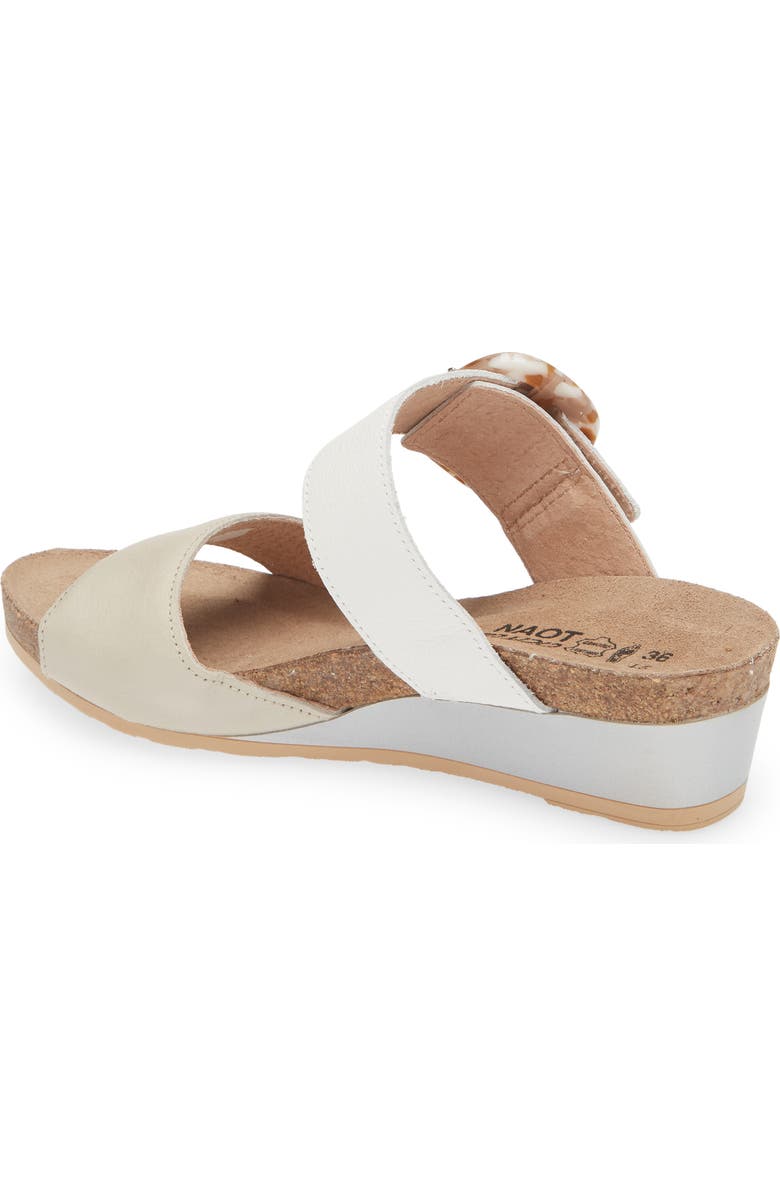 Naot Kingdom Wedge Slide Sandal, Alternate, color, Soft Ivory/ Soft White Leather