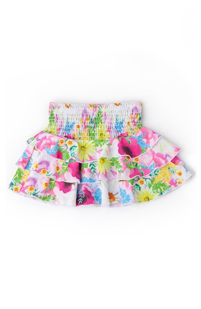 Shade Critters Kids' Wildflowers Ruffle Tiered Cover-Up Skirt, Main, color, 