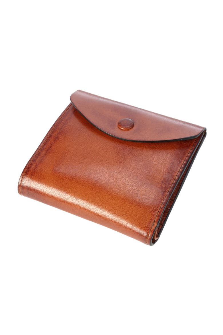 Snapper Genuine Leather Compact Bifold Wallet, Alternate, color, Cognac