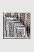 Brunello Cucinelli Silk geometric pattern pocket square