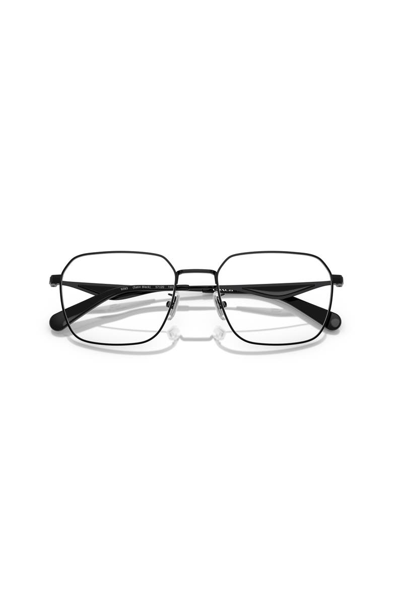 COACH 57mm Irregular optical glasses, Alternate, color, Black
