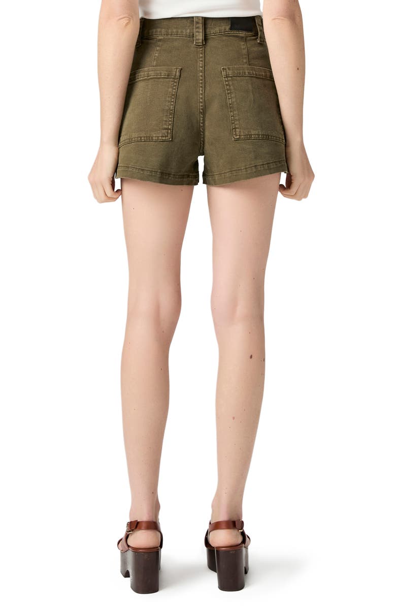 PAIGE Anessa Button Tab Denim Shorts, Alternate, color, Vintage Meadow Spring