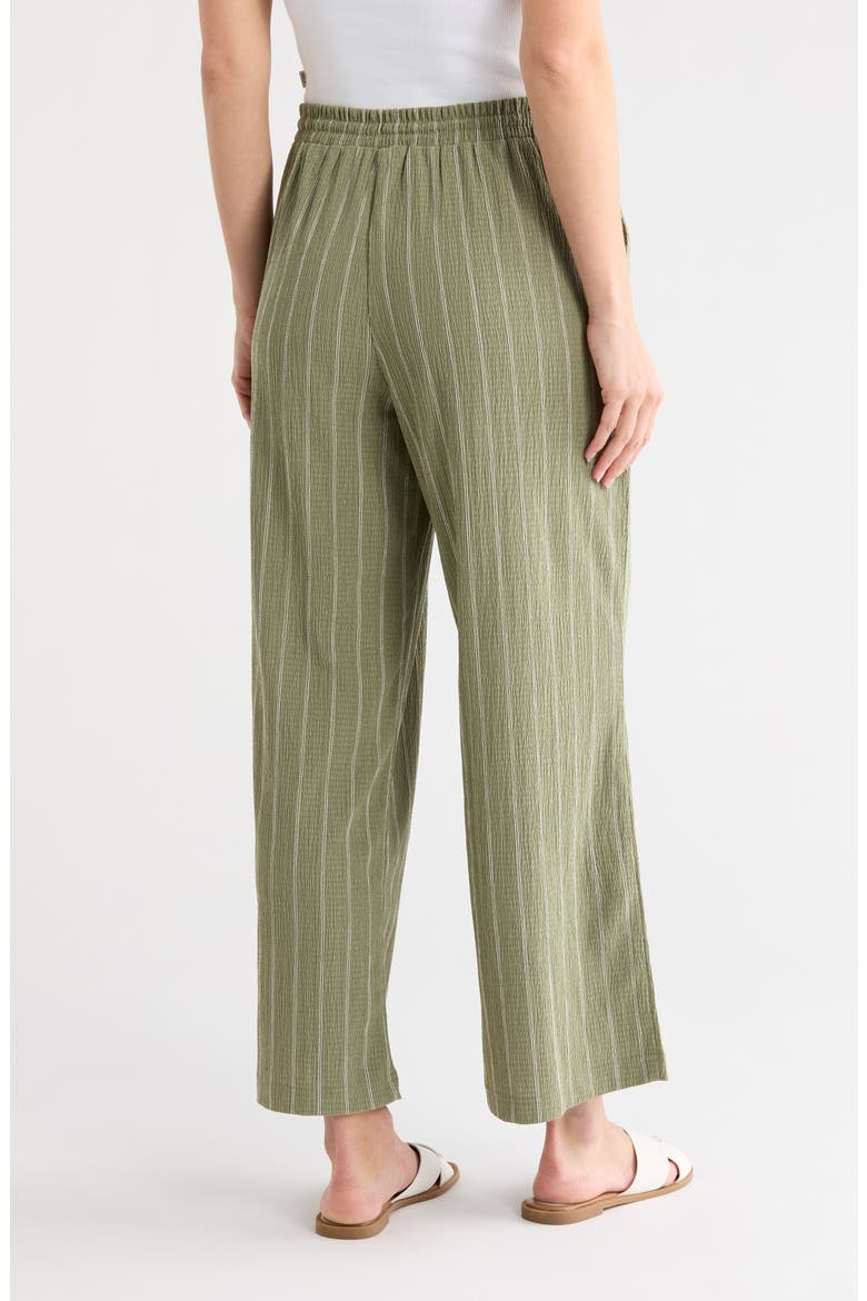 Stripe Textured Crop Wide Leg Pants, Alternate, color, OLIVE ACORN-IVORY RITA STRIPE