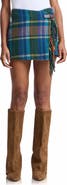 Avec Les Filles Asymmetric Wrap Miniskirt