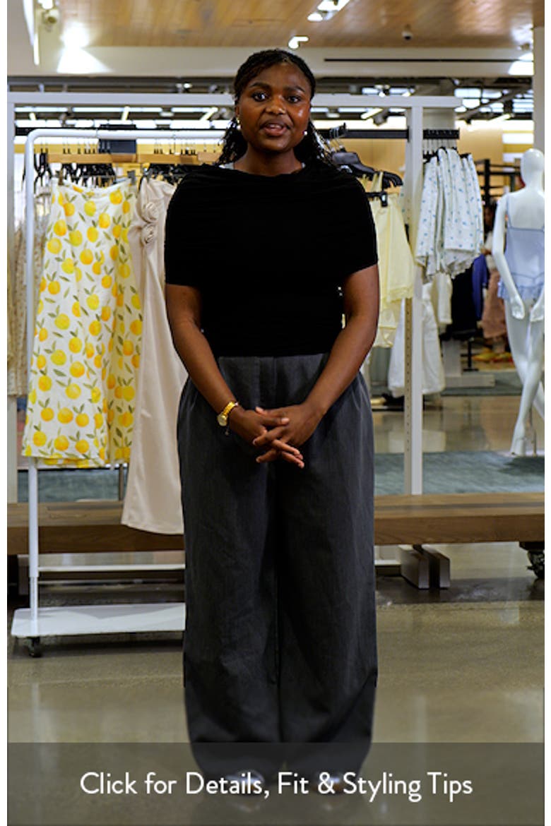 Bella Vita Ruched Foldover Mock Neck Crop Top video