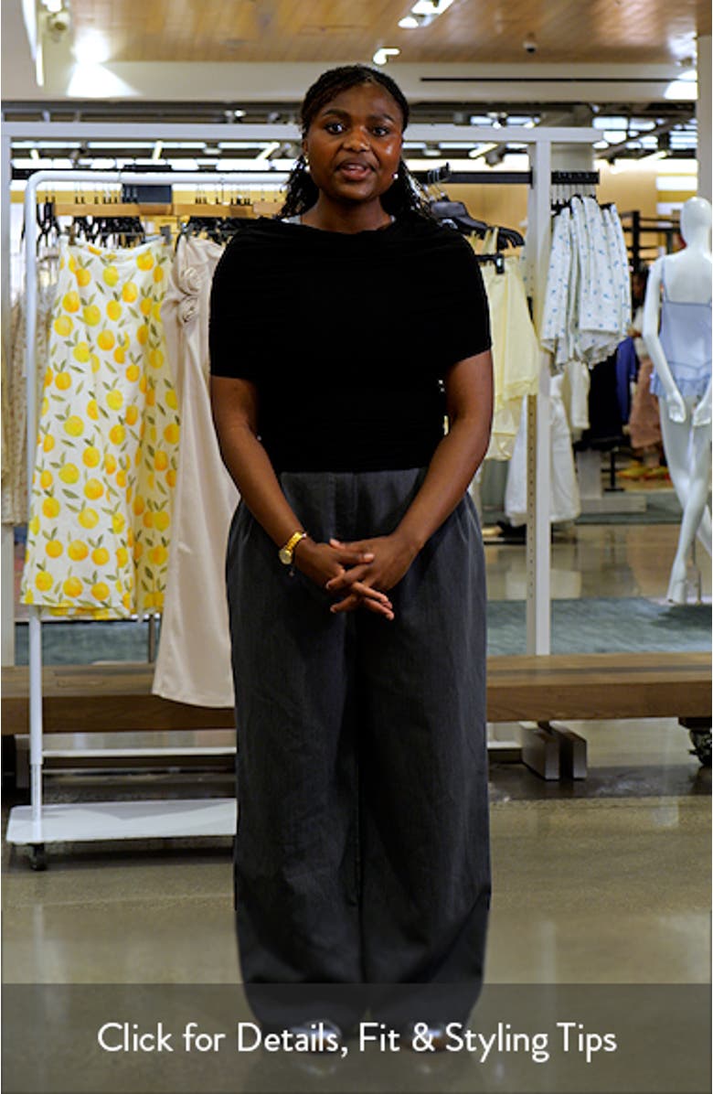 Bella Vita Ruched Foldover Mock Neck Crop Top, sales video thumbnail