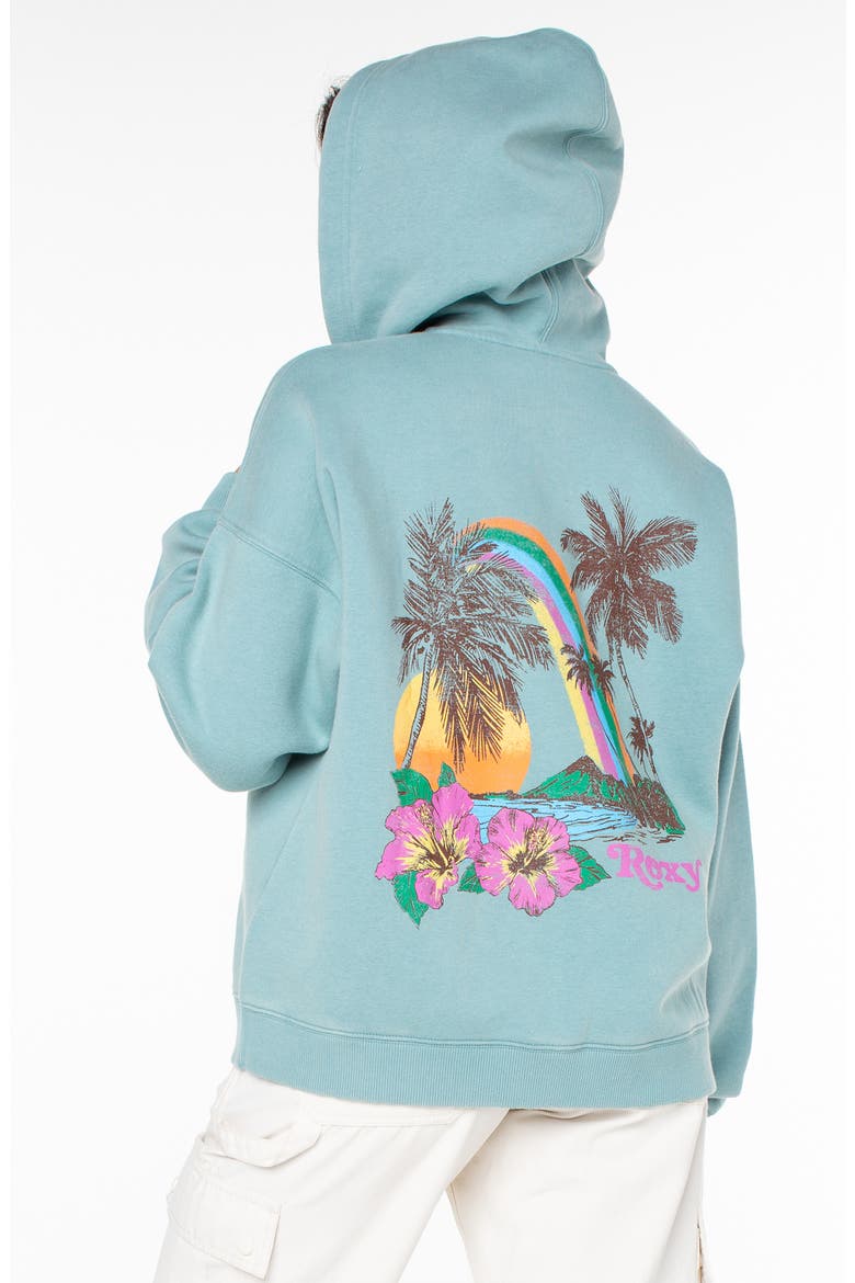 Lineup Graphic Zip-Up Hoodie, Alternate, color, MINERAL BL
