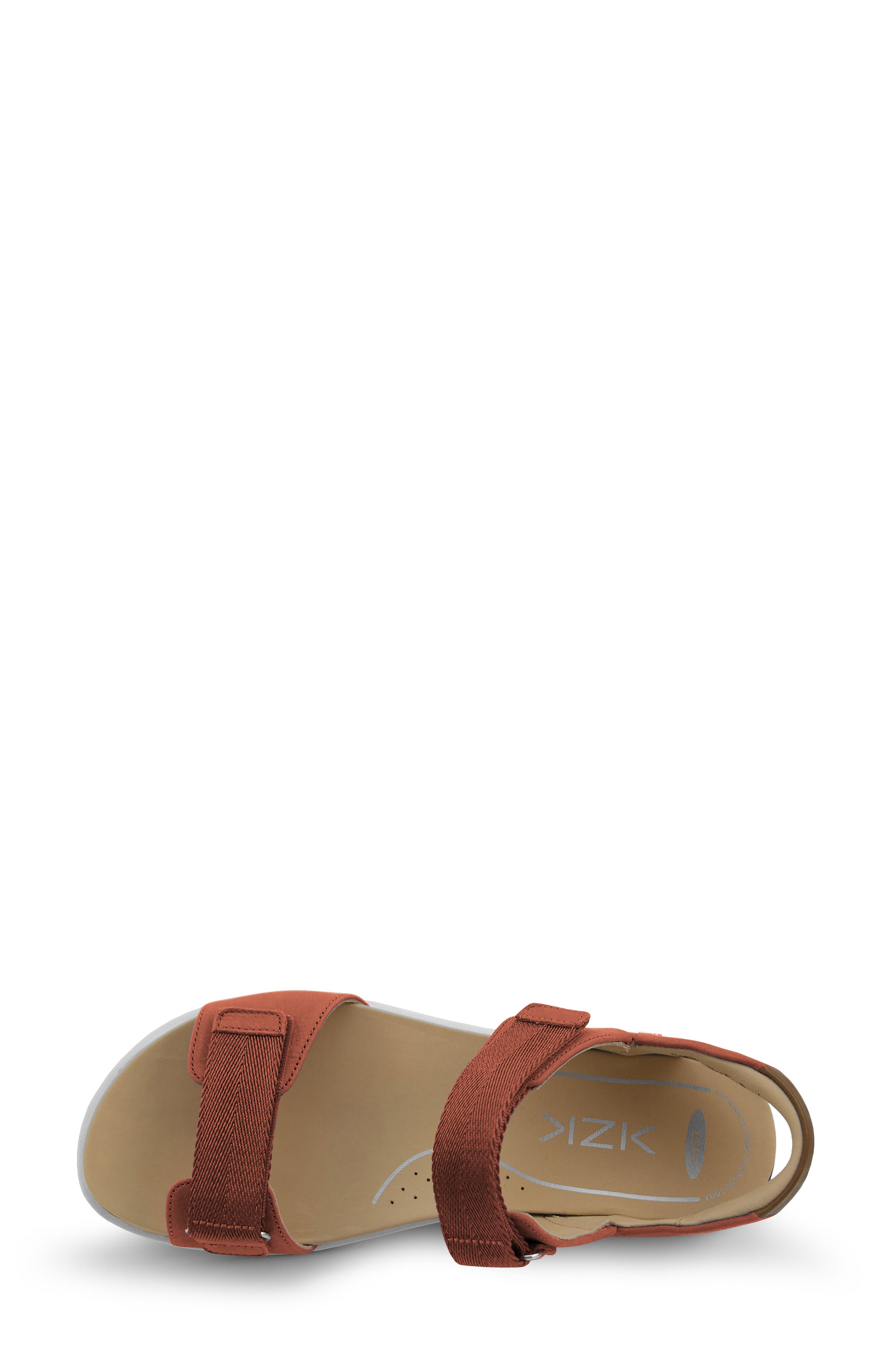Piza Hands-Free Sandal, Alternate, color, ORANGE LEATHER