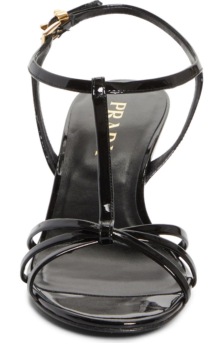 Prada Cage Wedge Sandal, Alternate, color, Black
