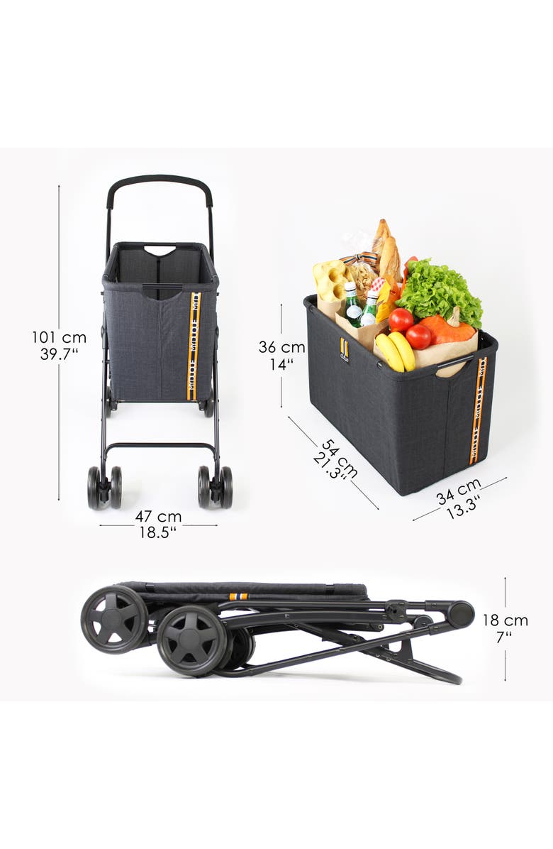 My Duque Mila Shopping Stroller Utility Cart, Alternate, color, Gray