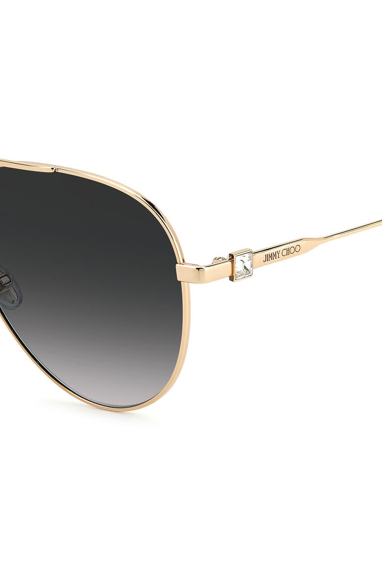 Jimmy Choo Ollys 60mm Aviator Sunglasses, Alternate, color,