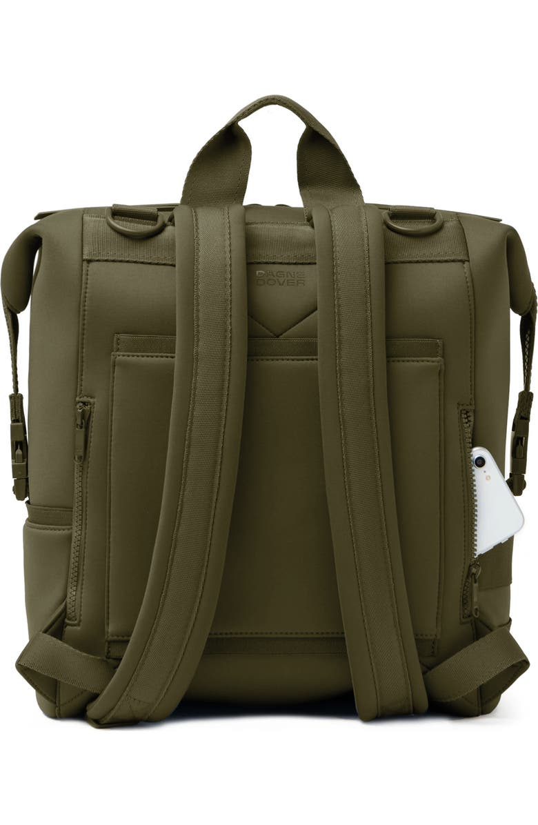 Dagne Dover Indi Large Water Resistant Scuba Knit Diaper Backpack, Alternate, color, Dark Moss