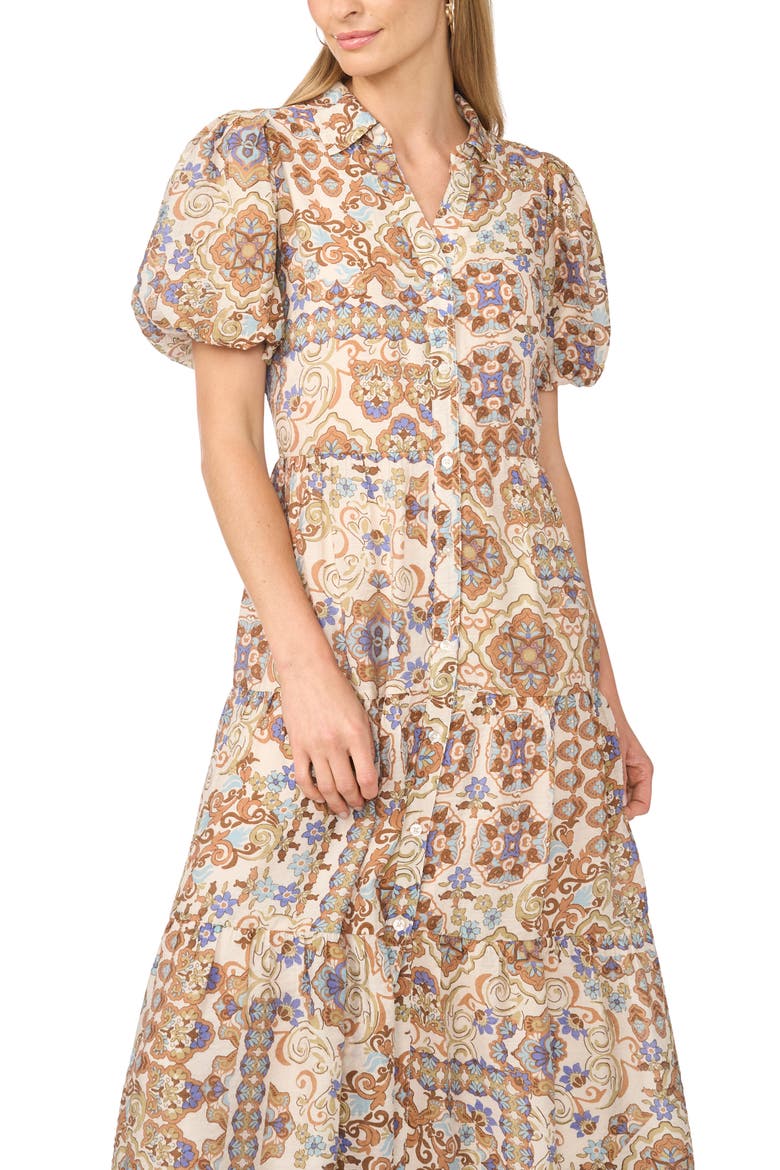Tiered Maxi Shirtdress, Alternate, color, EMPERADOR