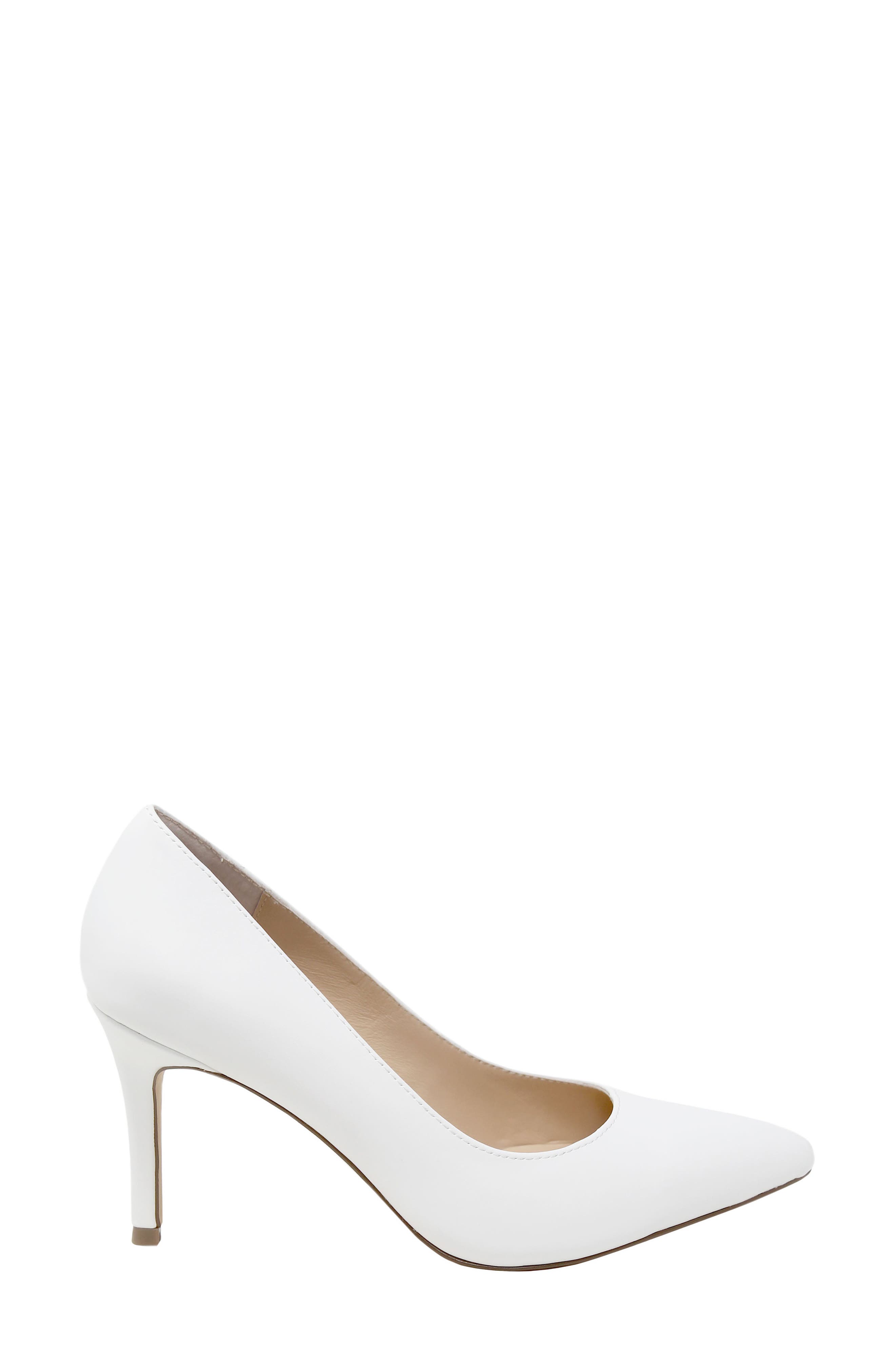 Vibe Pointed Toe Pump, Alternate, color, WHITE LEATHER