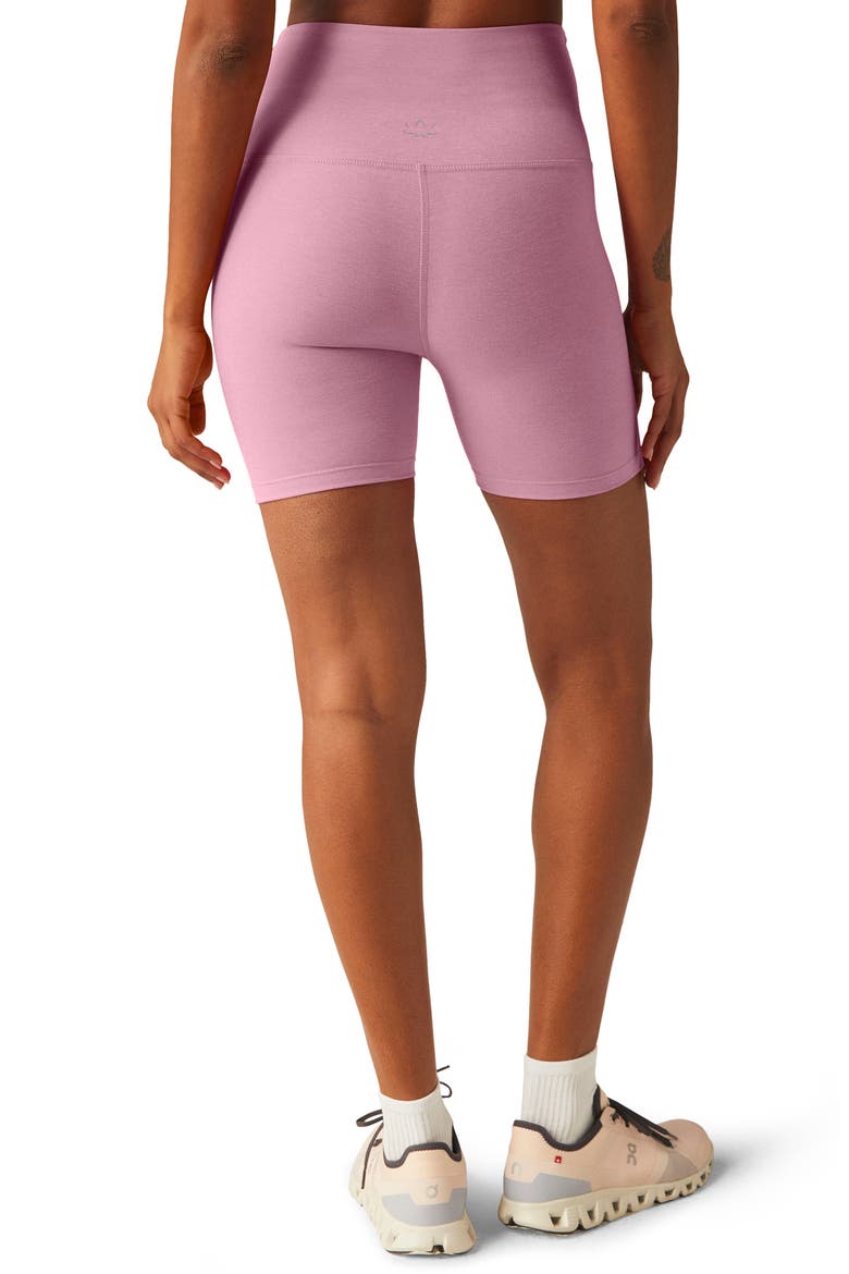 Keep Pace Space Dye Bike Shorts, Alternate, color, PINK HAZE HEATHER