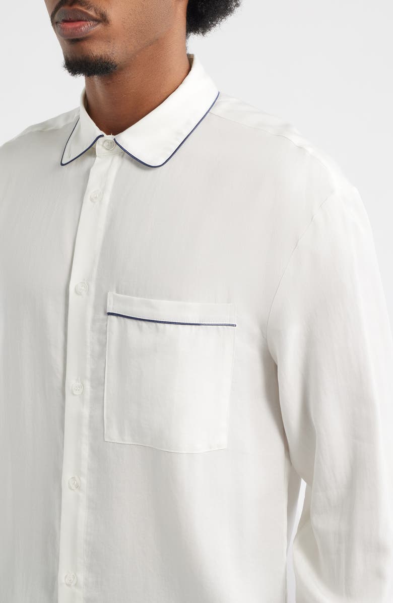 KROST Jordan Regular Fit Piping Button-Up Shirt, Alternate, color, White