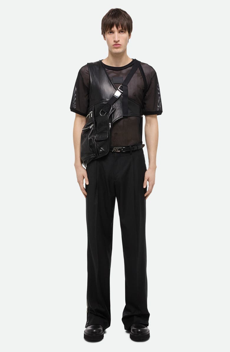 Helmut Lang Leather Utility Bag Vest, Alternate, color,