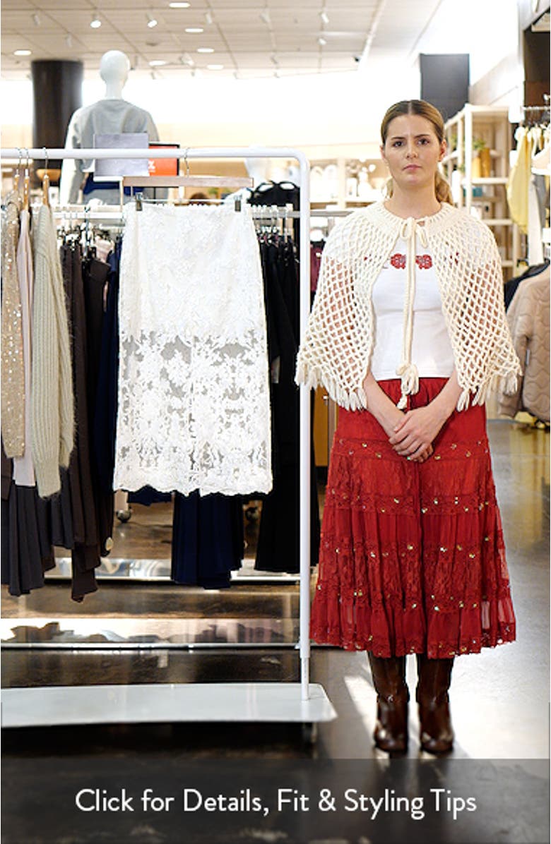 Medine Lace Embroidery Slip Skirt, sales video thumbnail