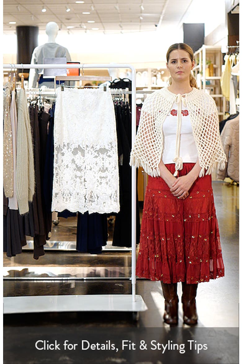 Medine Lace Embroidery Slip Skirt video