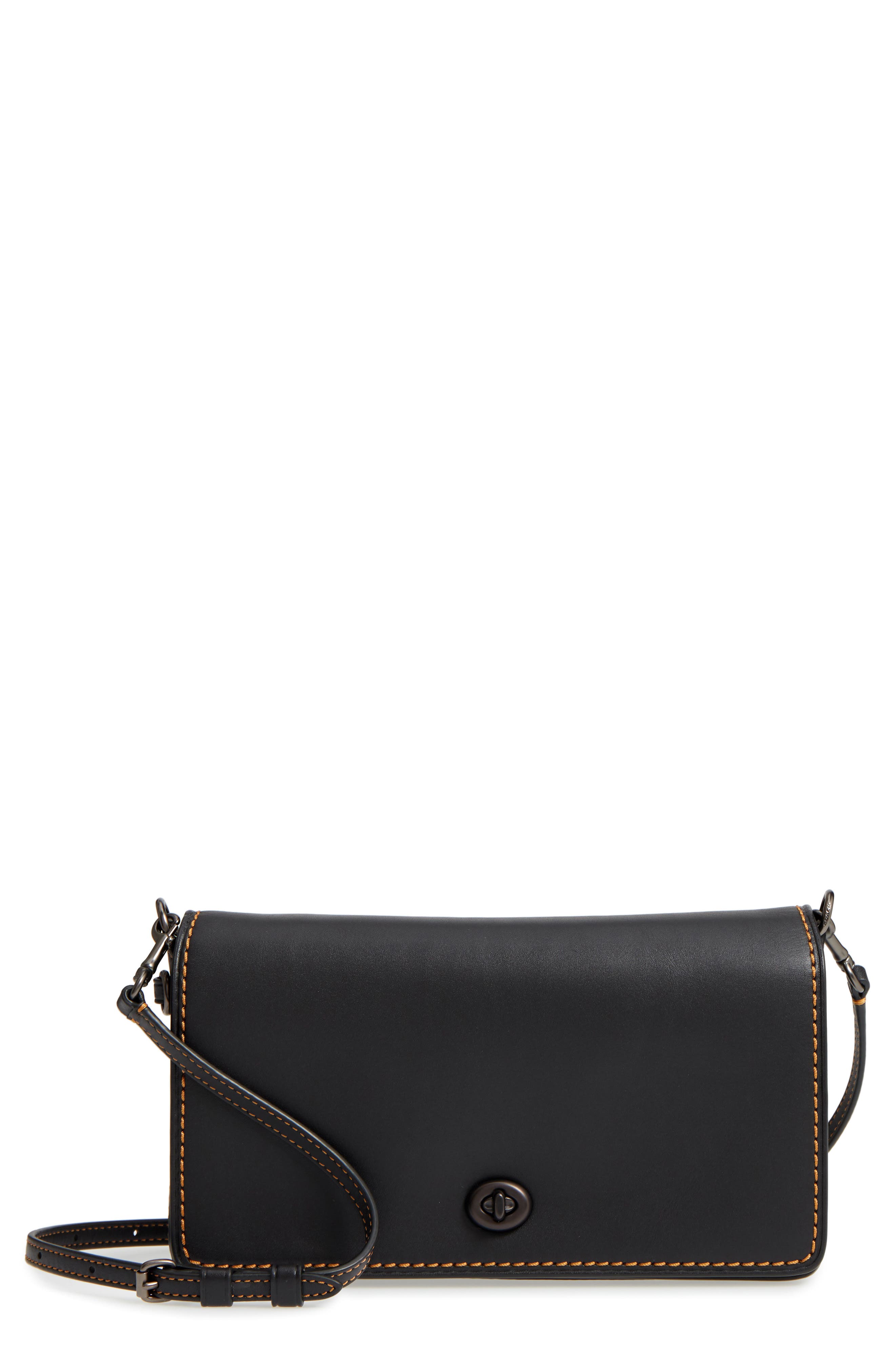 COACH Dinky Crossbody Leather Bag, Main, color, 