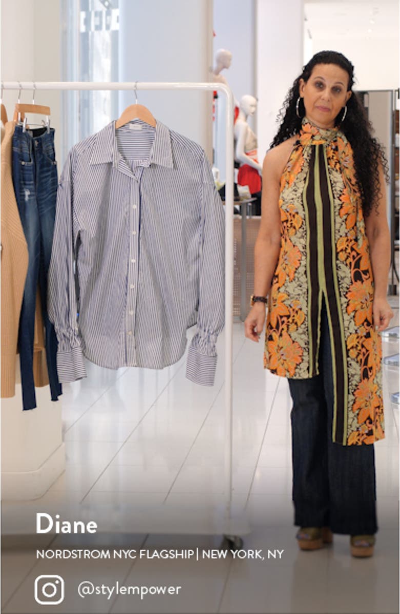 Monica Stripe Cotton Blouse, sales video thumbnail