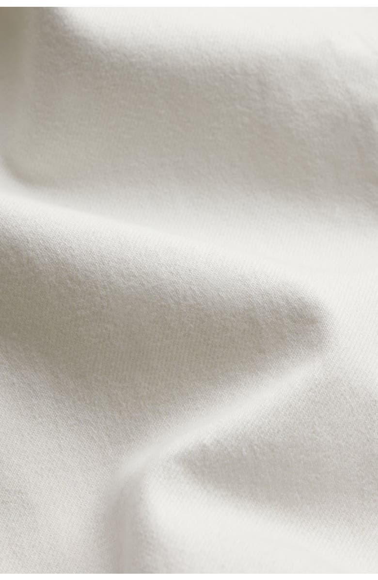 Franne Golde Wide Leg Cropped High Rise Stretch Denim Jeans, Alternate, color, Ivory