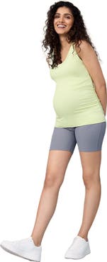 MOTHERHOOD MATERNITY 6 1/2" Ribbed Maternity Biker Short