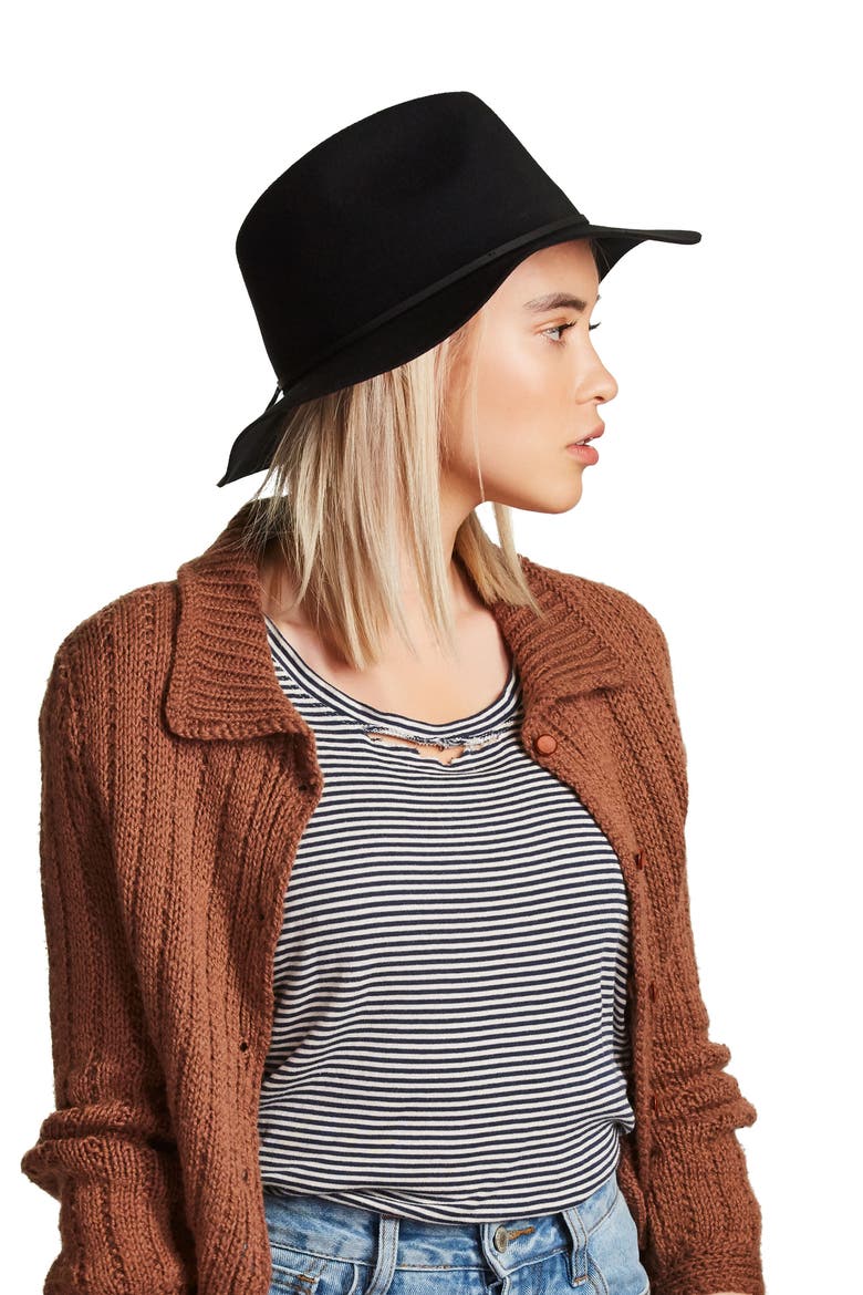 Wesley Wool Fedora, Alternate, color, BLACK