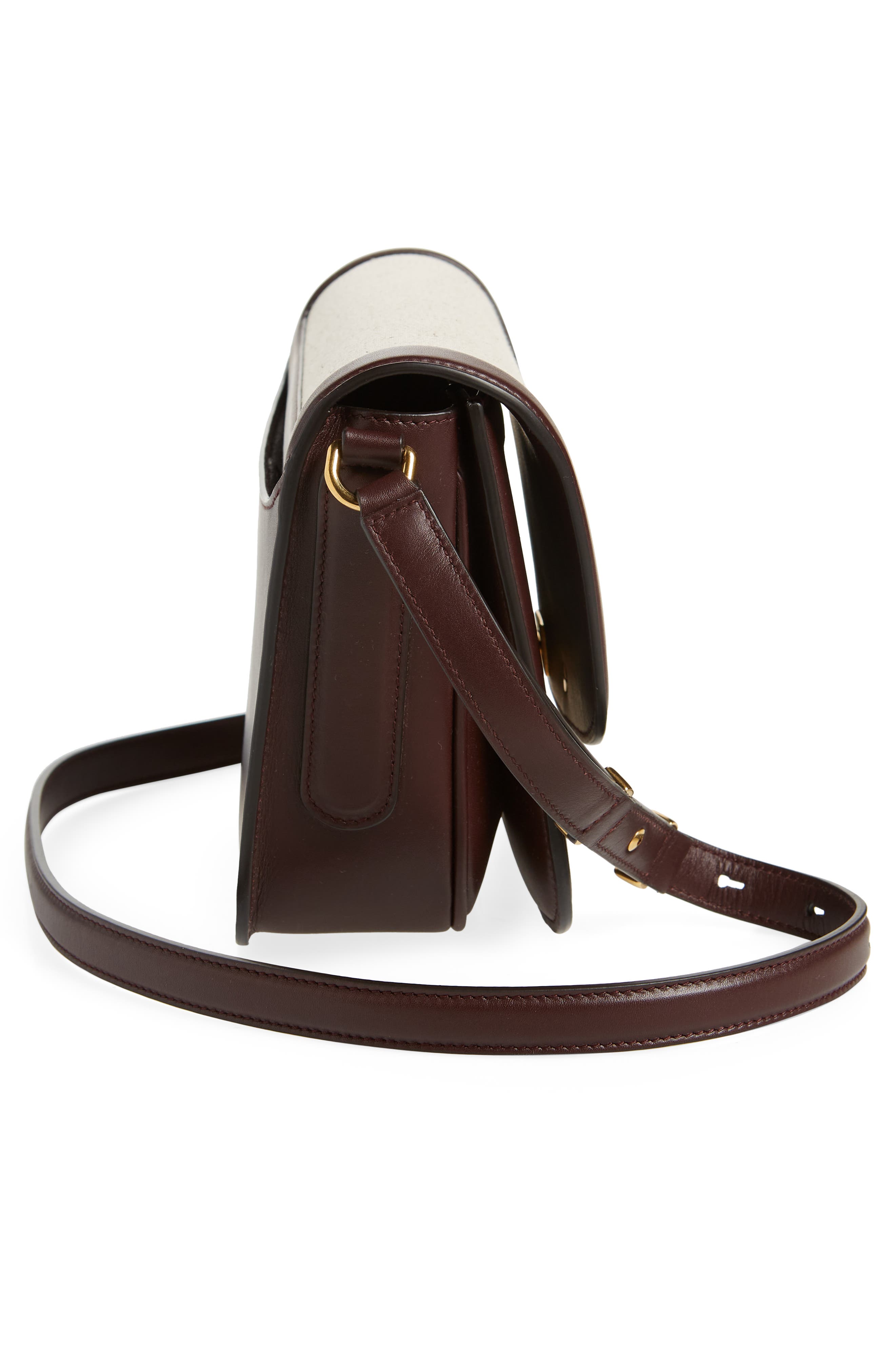 FERRAGAMO Trapezio Canvas & Leather Crossbody Bag, Alternate, color, 